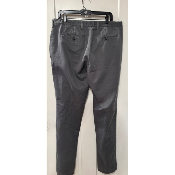 Lands End Mens Tailored Fit Chino Pants Gray 100% Cotton Trousers Size 37 448189 - Picture 4 of 11